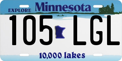 MN license plate 105LGL