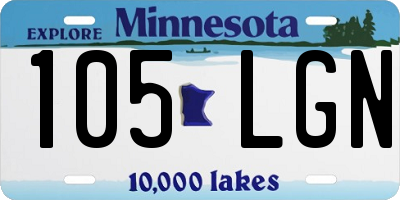MN license plate 105LGN