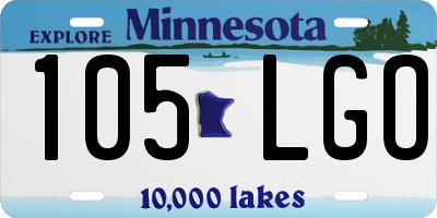 MN license plate 105LGO