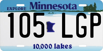 MN license plate 105LGP