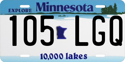 MN license plate 105LGQ