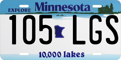 MN license plate 105LGS