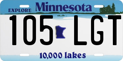MN license plate 105LGT