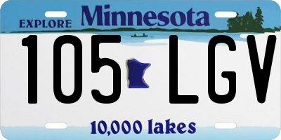 MN license plate 105LGV