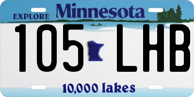 MN license plate 105LHB