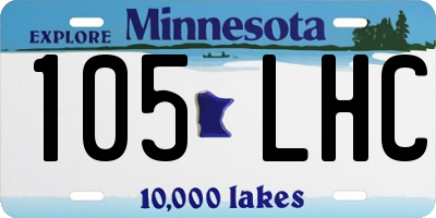 MN license plate 105LHC