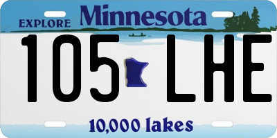 MN license plate 105LHE