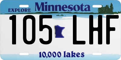 MN license plate 105LHF