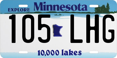 MN license plate 105LHG