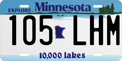 MN license plate 105LHM