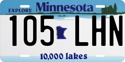 MN license plate 105LHN