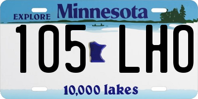 MN license plate 105LHO