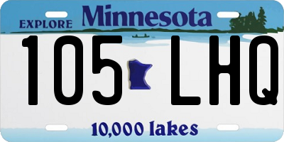 MN license plate 105LHQ