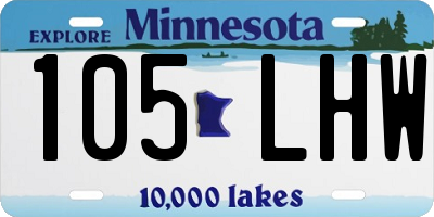 MN license plate 105LHW