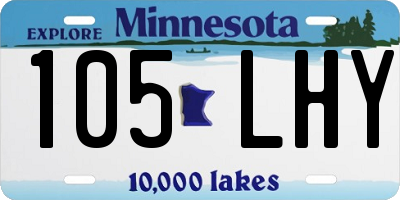 MN license plate 105LHY