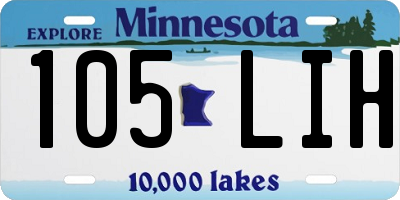 MN license plate 105LIH