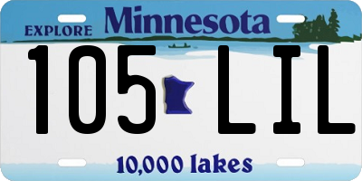 MN license plate 105LIL