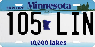 MN license plate 105LIN