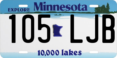 MN license plate 105LJB