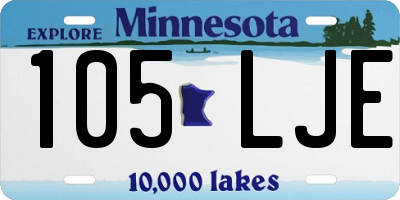 MN license plate 105LJE