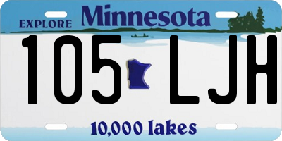 MN license plate 105LJH