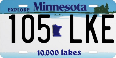 MN license plate 105LKE