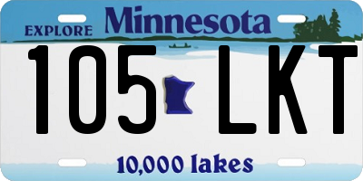 MN license plate 105LKT