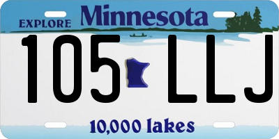 MN license plate 105LLJ