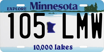 MN license plate 105LMW