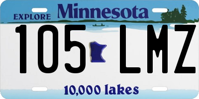 MN license plate 105LMZ