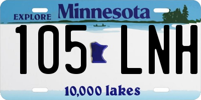 MN license plate 105LNH