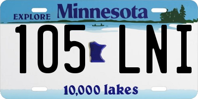 MN license plate 105LNI