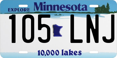 MN license plate 105LNJ