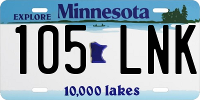 MN license plate 105LNK