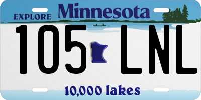 MN license plate 105LNL