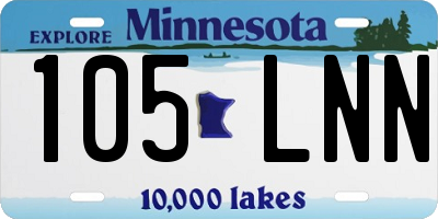 MN license plate 105LNN