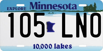 MN license plate 105LNO
