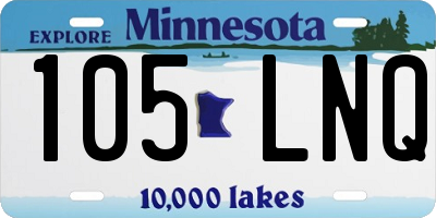 MN license plate 105LNQ