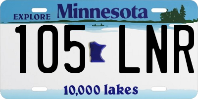 MN license plate 105LNR