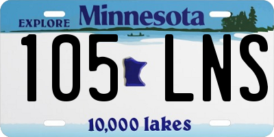 MN license plate 105LNS