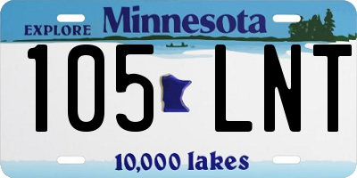 MN license plate 105LNT