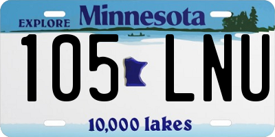 MN license plate 105LNU