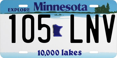 MN license plate 105LNV