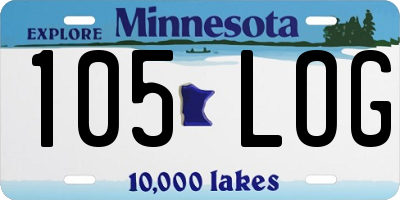 MN license plate 105LOG