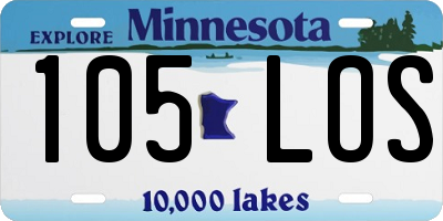 MN license plate 105LOS