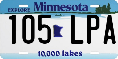 MN license plate 105LPA