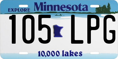 MN license plate 105LPG