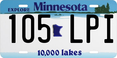 MN license plate 105LPI