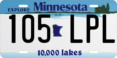 MN license plate 105LPL
