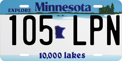 MN license plate 105LPN